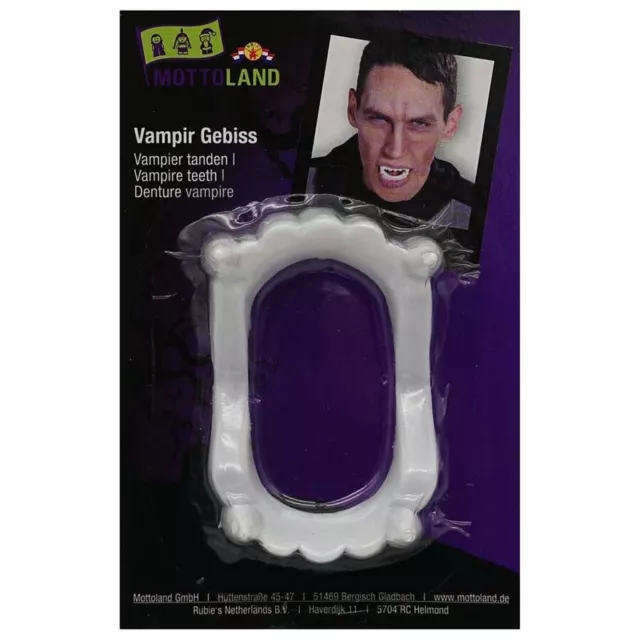 VAMPIR GEBISS # Halloween Karneval Vampirzähne Zahn Dracula Kostüm Zubehör Zähne