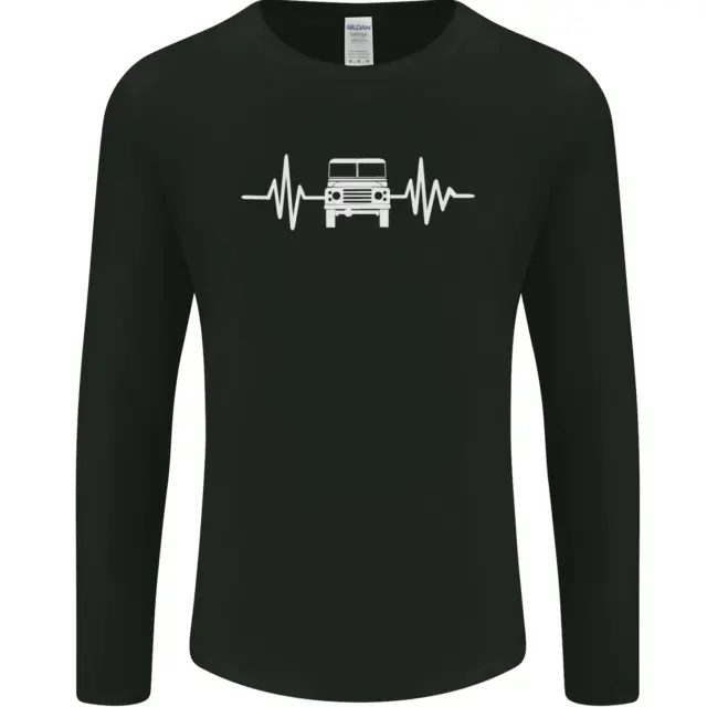 4X4 Heart Beat Pulse Off Road Roading Mens Long Sleeve T-Shirt