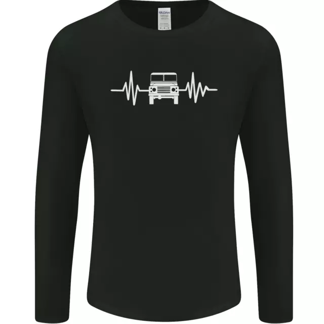 T-shirt 4x4 Heart Beat Pulse Off Road Roading da uomo a maniche lunghe