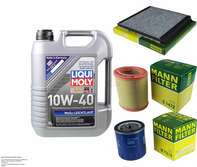 Ölwechsel-Set – 5L Liqui Moly 10W-40 + MANN Ölfilter + FEBI Ablassschraube