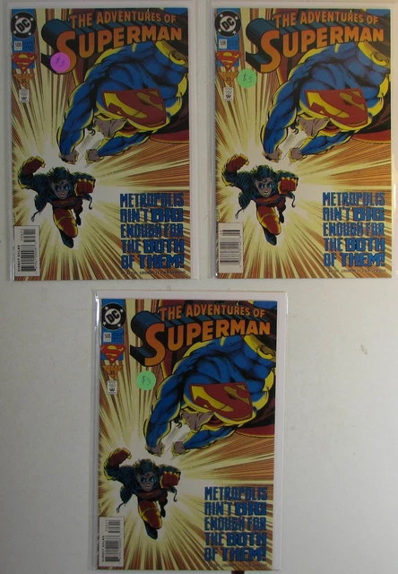 Adventures of Superman Lot of 3 #506 x3 DC Comics (1993) 1st Print Comic Books