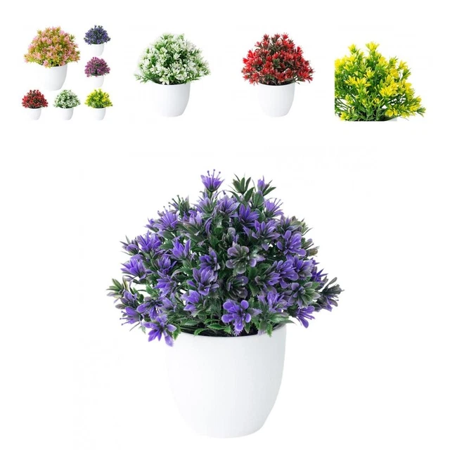 Plantas artificiales en maceta duraderas atractivas para decoración del hogar