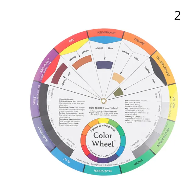 Tattoo Supply Color Wheel Ink Chart Paper Pigments Wheel Permanent MakeSU p