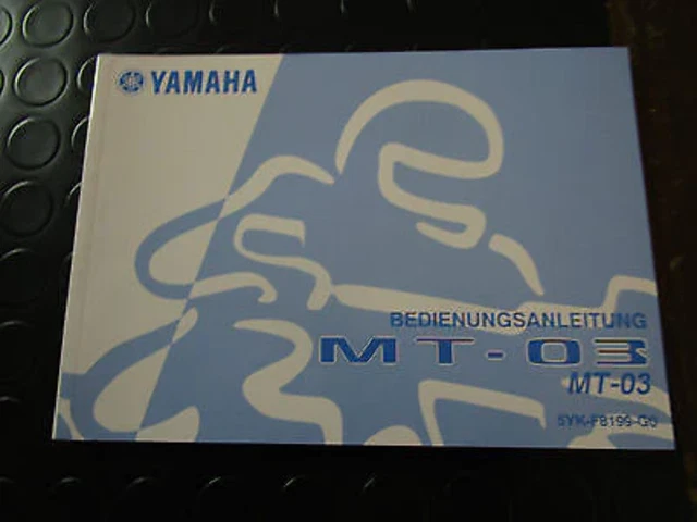 Manuale D'uso E Manutenzione Originale Yamaha - Lingua Tedesca Per Mt-03