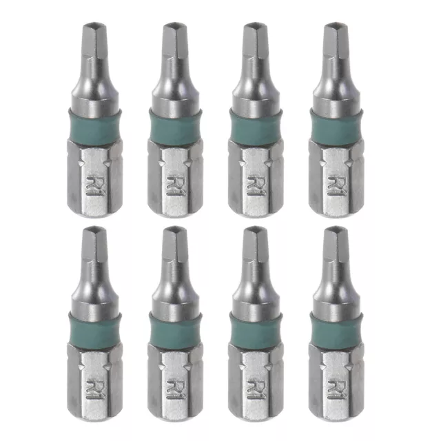 8pcs 2.5mm Square Hex Screwdriver Bit 1/4" Hex Shank Magnetic Power Drill Bits