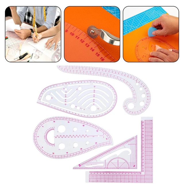Robustes PVC französisches Kurvenlineal-Set für Kleidung Nähen und Zum Selbermachen Handwerksprojekte