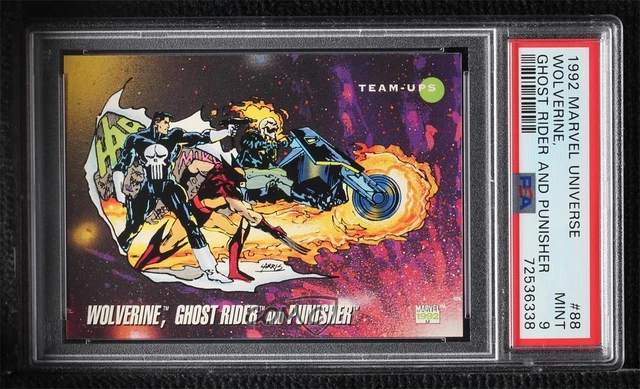 1992 Impel Marvel Universe Series III Team-Ups Wolverine Ghost Rider PSA 9 0fe1