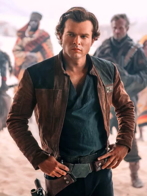 Han Solo A Star Wars Story Brown Distressed Leather Jacket