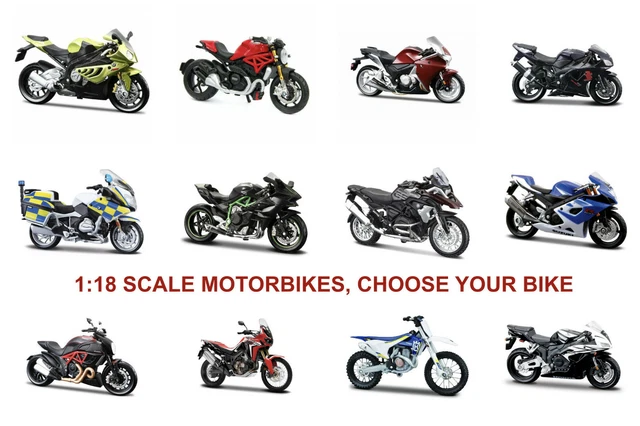 Motorbike 1:18 Scale Die-cast Motorcycle Model Bike Toy, CHOOSE YOUR BIKE.