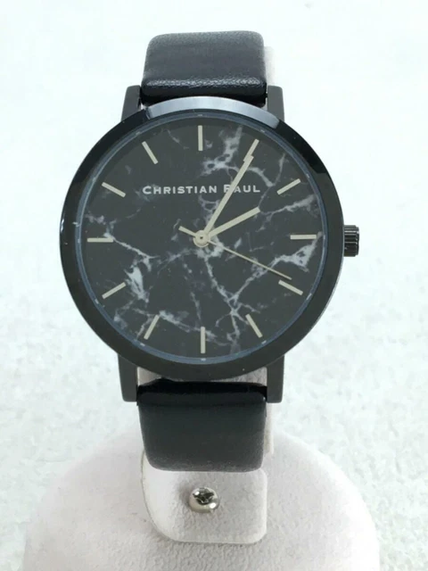 Christian Paul  Leather   black Fashion Wristwatch 9877 From Japan