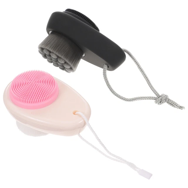 2 pz spazzola viso in silicone spazzola per pulizia seta artificiale signorina