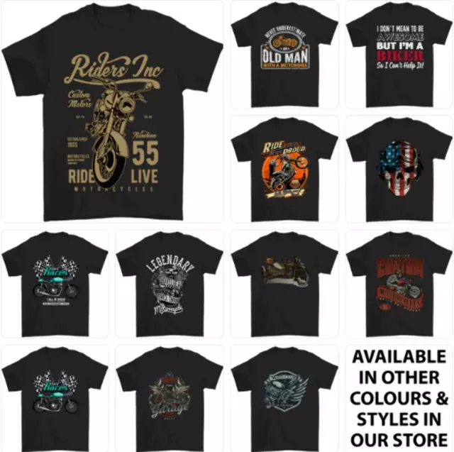 T-shirt biker moto divertente caffè racer chopper 18
