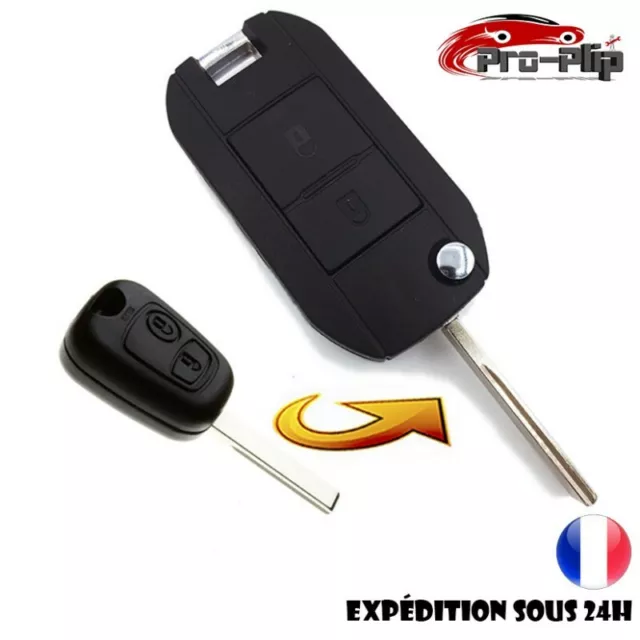 COQUE CLÉ PLIP pour Peugeot 107 207 307 407 807 2 boutons CE0523 clef  boitier EUR 8,99 - PicClick FR