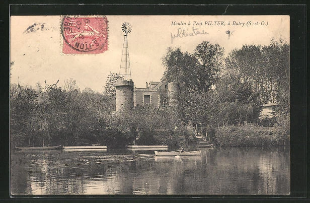 CPA Butry, Moulin à Vent Pilter 1907