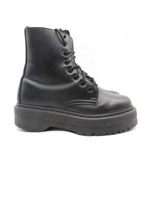DOC DR MARTENS Jadon Mono || Men's 7 Women's 8 Vegan Black Leather Lace ...