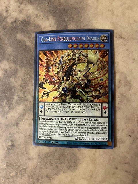 Yu-Gi-Oh! TCG Odd-Eyes Pendulumgraph Dragon Dimension Force DIFO-EN034 1st…