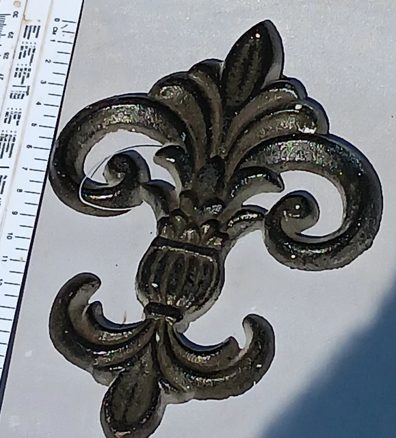 CAST IRON FLEUR De Lis Wall Plaque, Metal Art, Old World, Tuscan