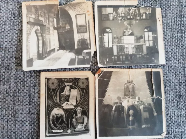4 Old Mini Pictures of 3 North Africa Synagogue Nice Holy Jewish Poster Judaica