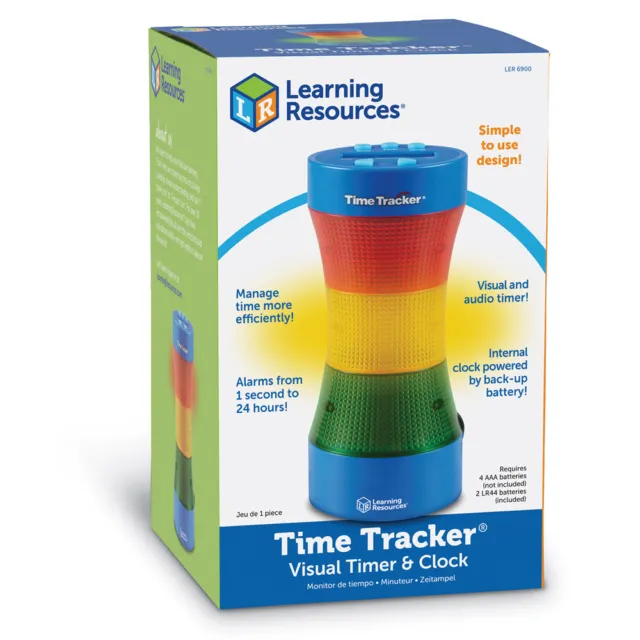Learning Resources Time Tracker 2.0 Visual Classroom Timer & Clock with Alarm