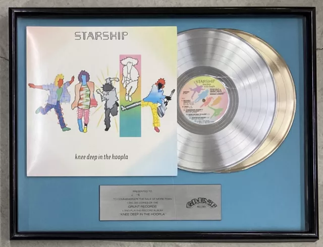 Starship Knie Tief IN The Hoopla '85 Hausintern LP Plakette Jefferson Airplane