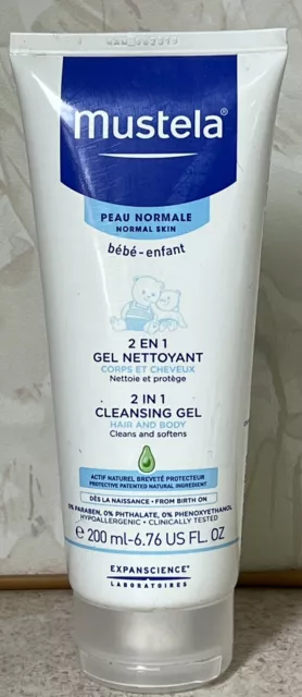 Mustela 2 in 1 Hair & Body Wash for Baby  NEW