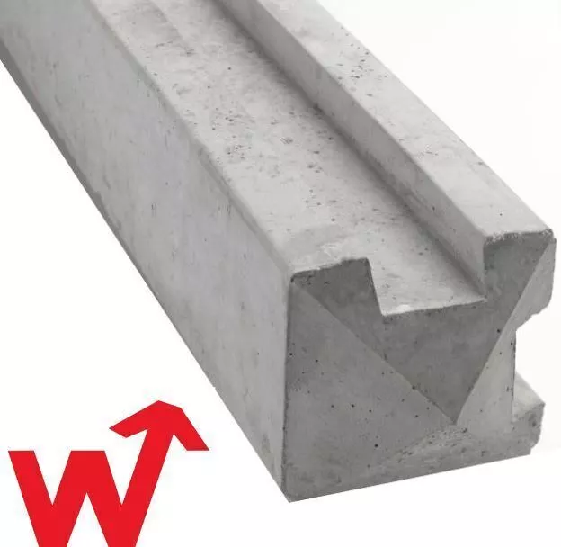 Slotted Concrete Fence Posts | Reinforced | 8ft | Corner post