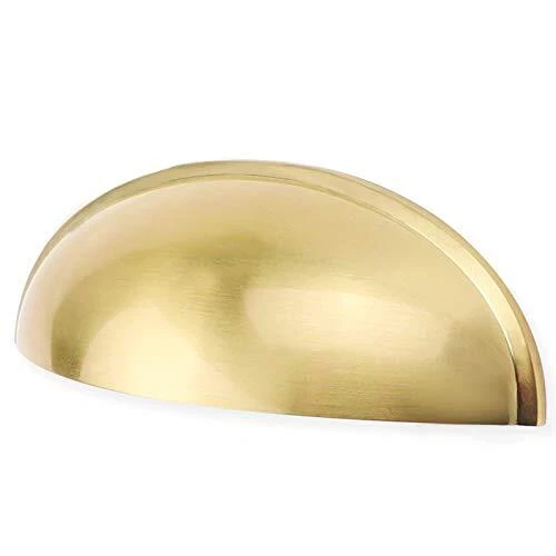 Light Brass Bin Cup Pulls Light Brushed Gold Cabinet Pulls