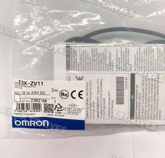 1pcs OMRON Optical Fiber Sensor  E3X-ZV11 2M BY OMS E3X9031F