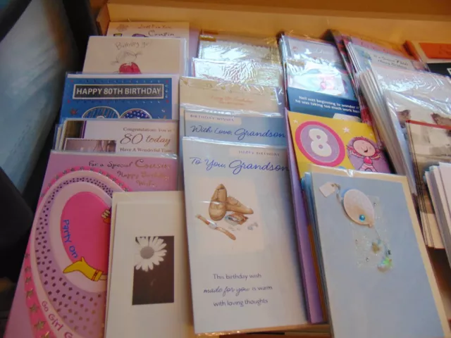 Greetings Cards Wholesale Mixed....230+Birthday/ ETC Greetings Card A1