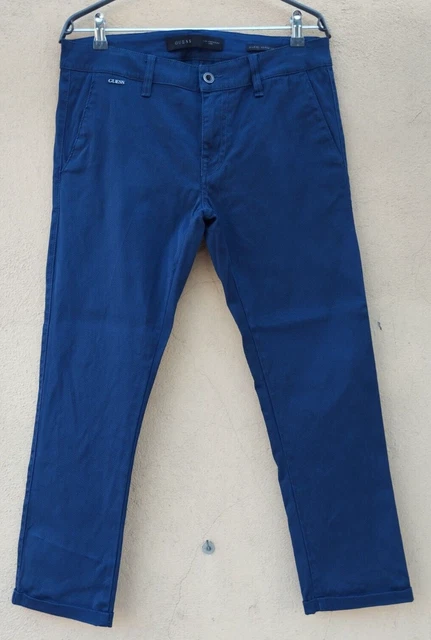 GUESS DANIEL SUPER Skinny W30 chino pantaloni uomo G8735 EUR 22 99