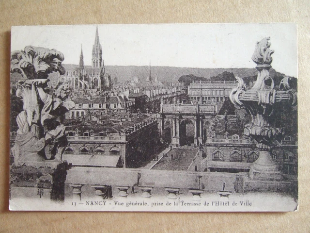 Cpa Nancy (54) Vue Generale Prise De La Terrasse De L'hotel De Ville.