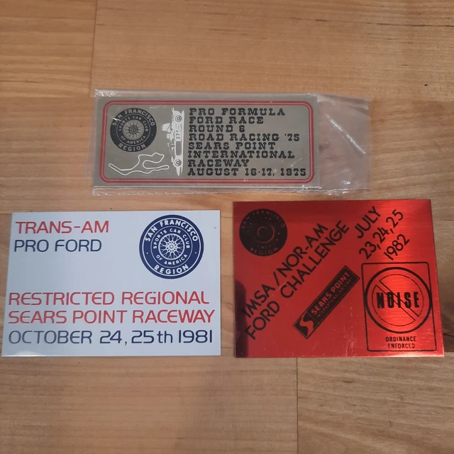 VINTAGE SEARS POINT Raceway Dash Plaques 19751982 IMSA/NORAM TRANSAM