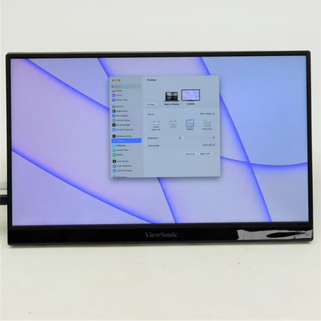 ViewSonic VG16SS 1920x1080 Portable Monitor Display, 15.6" USB-C and Micro-HDMI