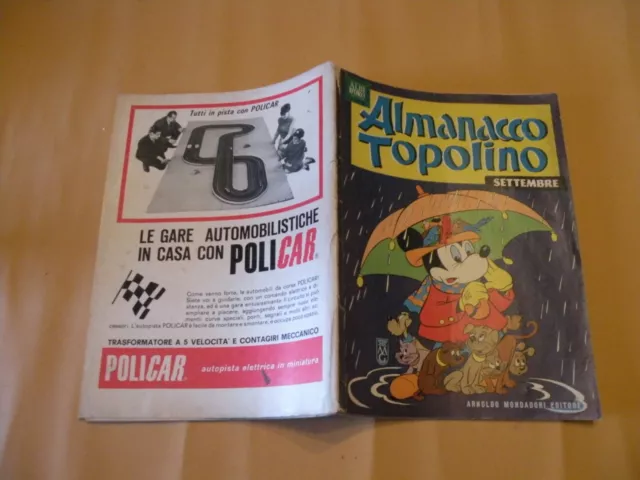 Almanacco Topolino 1964 N.9 Mondadori Disney Originale Molto Buono Bollino