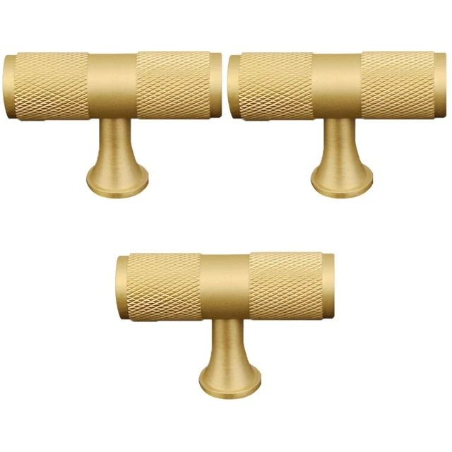 3 Sets Cabinet Drawer Handle Copper Decorative Cupboard Knobs