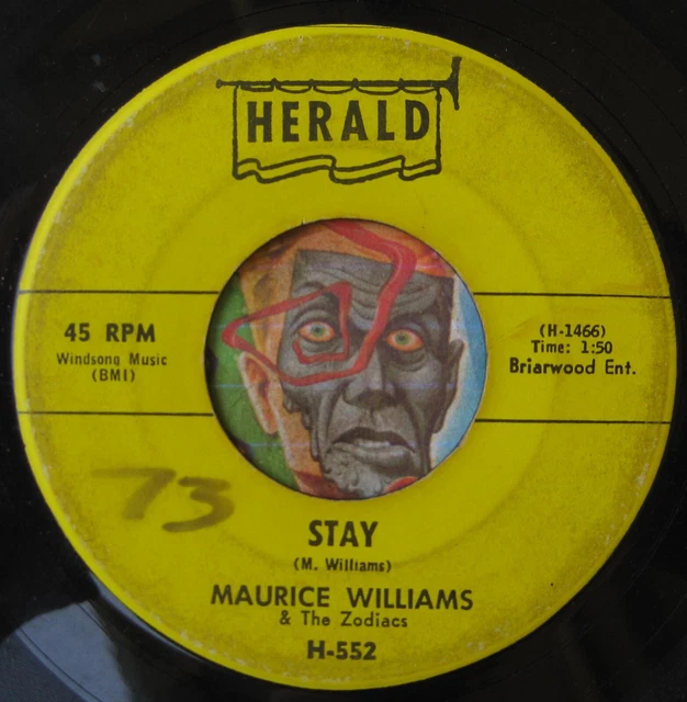 HEAR Maurice Williams & Zodiacs 45 Stay / Do You Believe HERALD doo wop R&B
