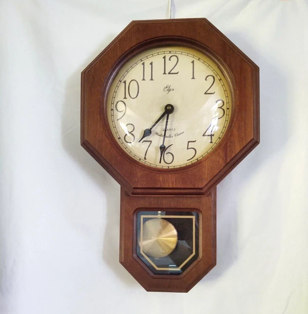 ELGIN WESTMINSTER PENDULUM Quartz Chime Wall Clock Made in Japan