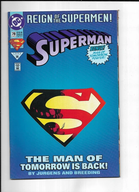 DC Comics Superman the Man Of Steel  22 & Superman 78  (1993)  Die-Cut Covers 2