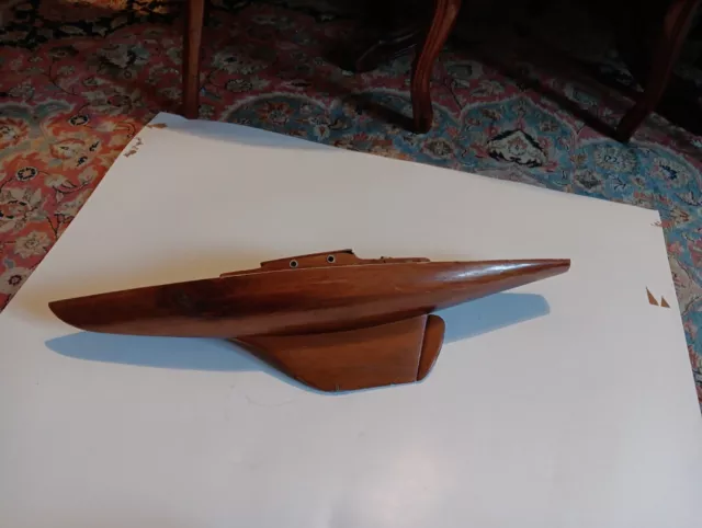 Schiffsmodell Modellschiff aus Holz Segelboot  Yacht  zum restauriert
