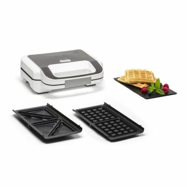 Tefal SW7011 Sandwich- und Waffelmaker Snack XL 850 Watt Leistung weiß
