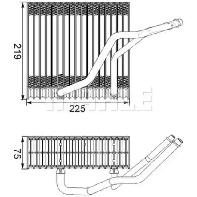 Verdampfer Klimaanlage MAHLE AE 38 000S für Audi Skoda VW Seat A3