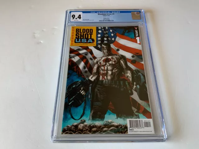 Bloodshot U.s.a. 1 Cgc 9.4 White Pages Flag Variant Cover Valiant Comics 2016