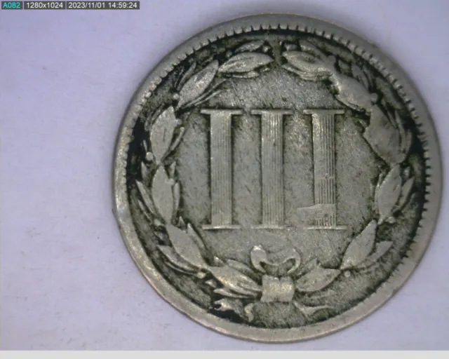 1872 three cent nickel (41-429 11m3) 2