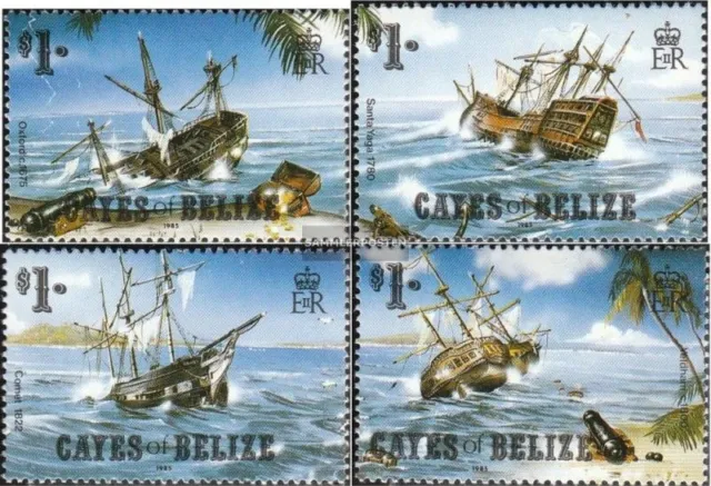 Cayes of belize 26-29 neuf avec gomme originale 1985 épaves