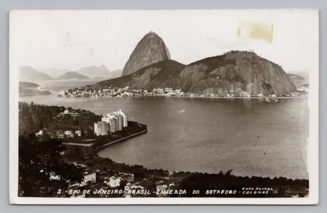 Rio De Janeiro Brasil RPPC, Birds Eye Aerial View Postcard  P6