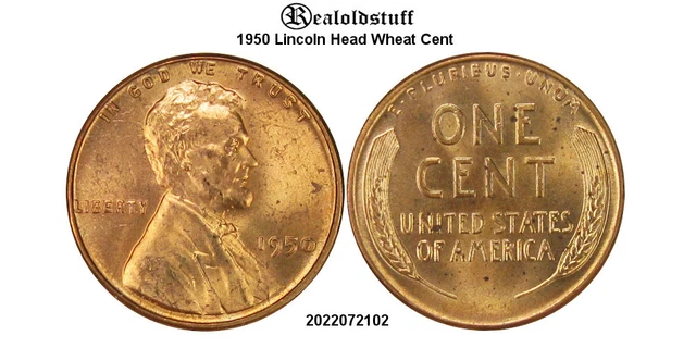 1950 Lincoln Head Wheat Cent Penny SC1