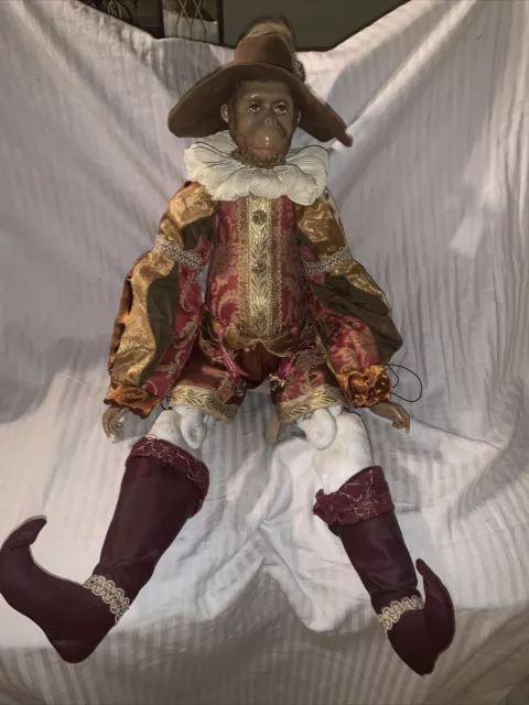 Katherine's Collection Wayne Kleski French Monkey Doll 26" Marionette Puppet
