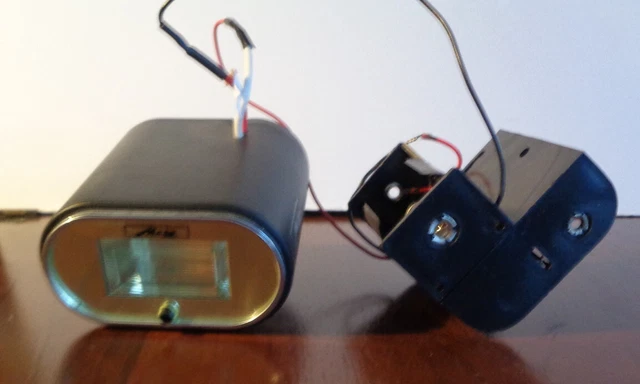 Exc Metz Mecablitz Telecomputer 20BC6 Shoe Mount Flash W External Battery Holder