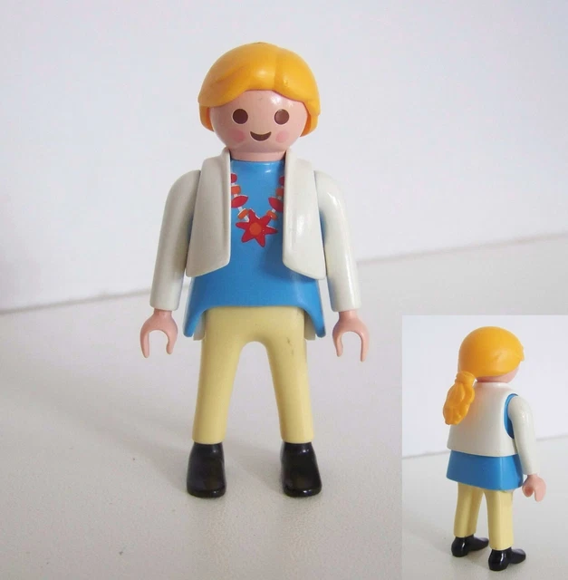 Personnage Playmobil Vintage City Life Femme Avec Valise - Set 3171 De 2003, Occasion