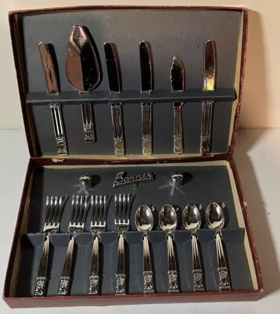 Vintage Banner Metaltone Junior Tableware Toy Silverware 16 pc Set